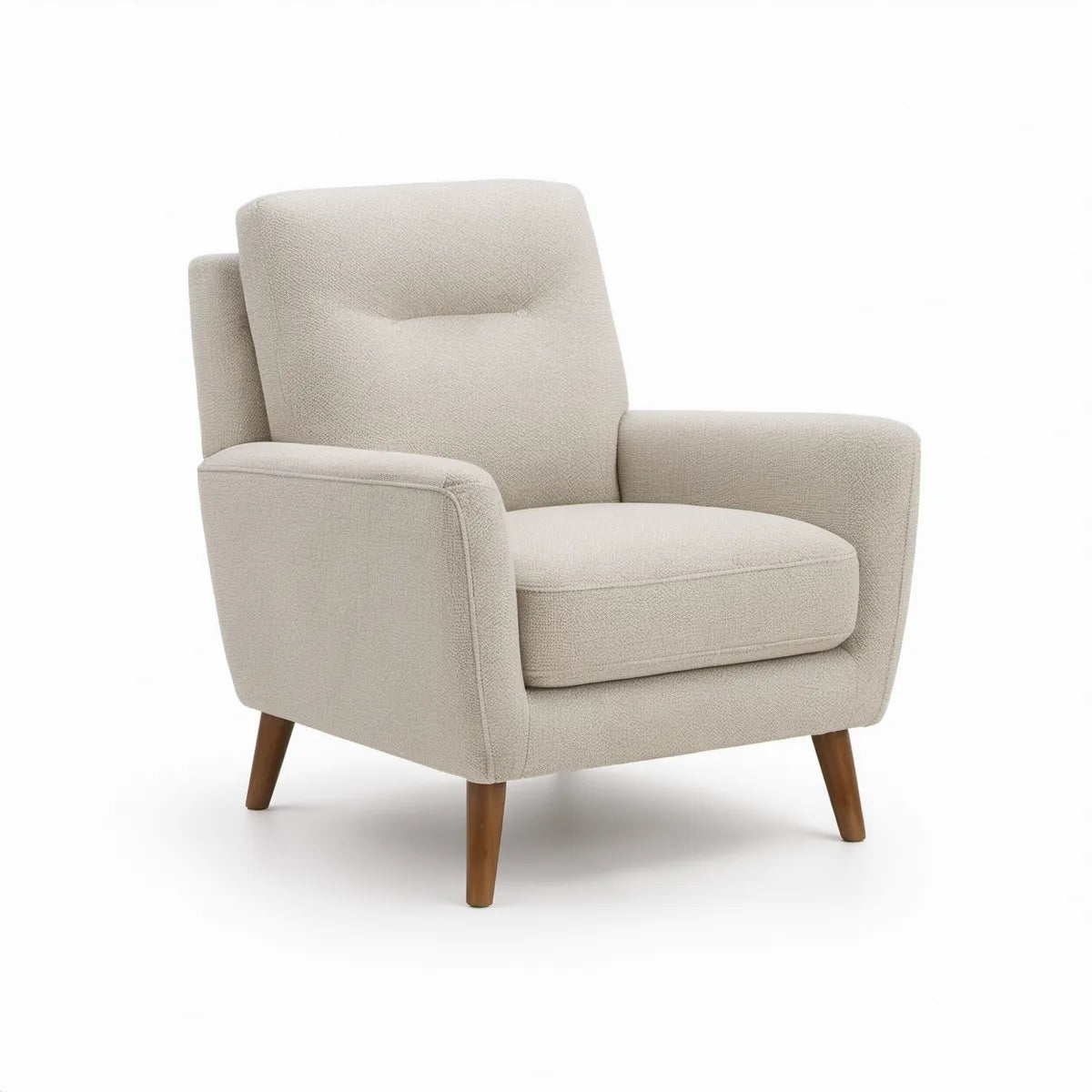 Polstersessel Creme/Braun, 78 x 82 x 92 cm