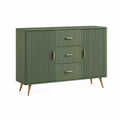 Grünes Sideboard 120 x 40 x 80 cm mit 2 Türen und 3 Schubladen