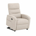 Manueller Relaxsessel mit Liegefunktion, 82 x 92 x 104 cm, Polyester, Beige